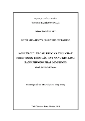 Mô phỏng vi cấu trúc & tính chất hạt nano kim loại