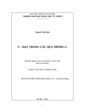 Luận văn thạc sĩ u hạt trong các quá trình e e