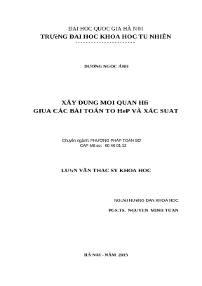 Luận văn: Mối quan hệ giữa Tổ hợp và Xác suất