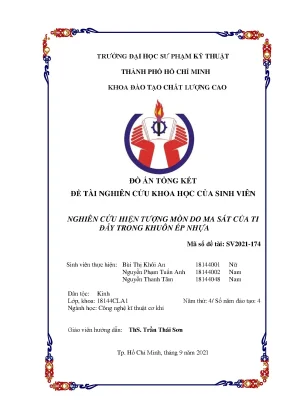 Mòn ma sát ti đẩy khuôn ép nhựa: Nguyên nhân & Nghiên cứu