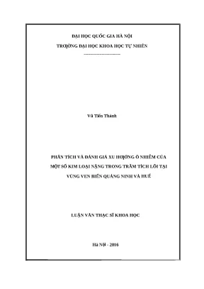 Xu hướng ô nhiễm kim loại nặng trầm tích Quảng Ninh - Huế