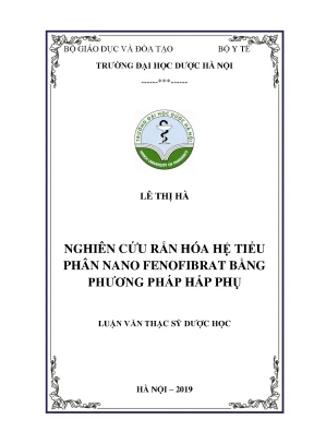 Rắn hóa Nano Fenofibrat: Phương pháp hấp phụ tối ưu