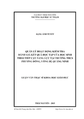 Quản lý đánh giá năng lực học sinh THCS: Nghiên cứu điển