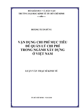 Tài liệu: Chi phí mục tiêu trong ngành xây dựng