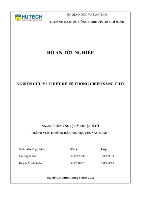 Cấu tạo và thiết kế hệ thống chiếu sáng ô tô chi tiết
