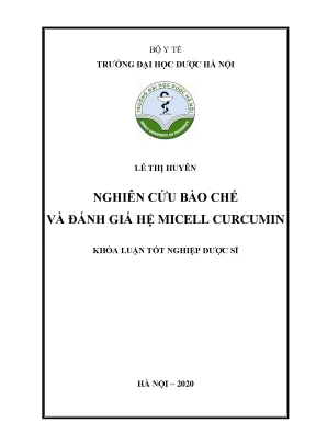 Lê thị huyên nghiên cứu bào chế và đánh - Khóa luận