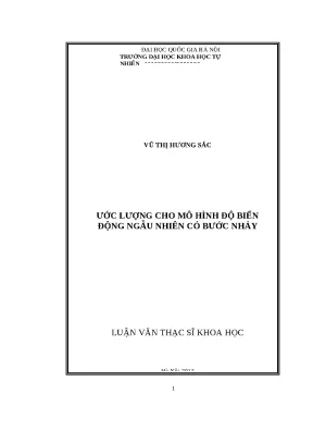 ước lượng cho mô hình độ biến động ngẫu - Luận văn ThS