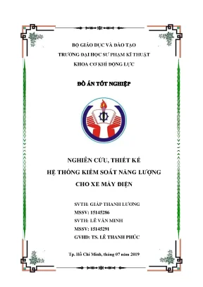 Thiết kế hệ thống quản lý pin (BMS) cho xe máy điện