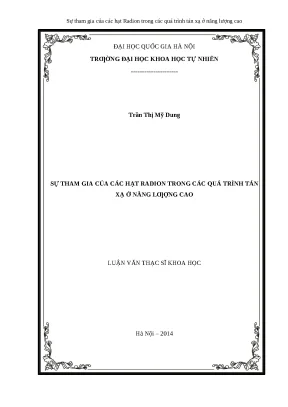 Luận văn thạc sĩ sự tham gia của các hạt radion trong các quá trình tán xạ ở năng lượng cao