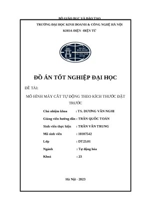Mô hình máy cắt tự động theo kích thước bằng Arduino