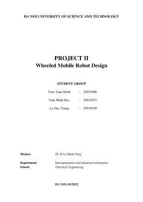 Project ii wheeled mobile robot design