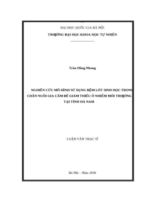Mô hình đệm lót sinh học chăn nuôi gia cầm giảm ô nhiễm