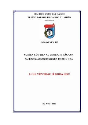 Luận văn thạc sĩ nghiên cứu tiền xử lý nước rỉ rác của bãi rác nam sơn bằng keo tụ điện hóa