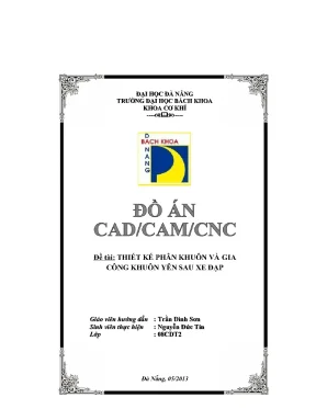 Thiết kế phân khuôn & gia công khuôn yên sau xe đạp (Đồ án)