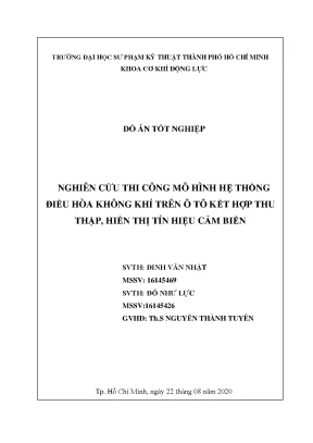 Mô hình hệ thống điều hòa ô tô & thu thập tín hiệu cảm biến