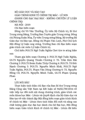Giáo trình kinh tế chính trị mác lê nin