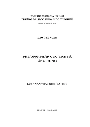 Tổng hợp phương pháp cực trị và ứng dụng giải toán