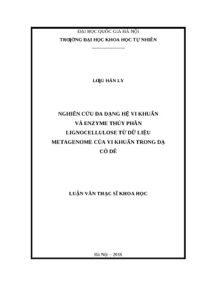 Enzyme thủy phân Lignocellulose từ Metagenome dạ cỏ dê