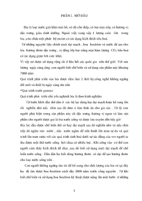 Đồ án thiết kế nhà máy bia 45 triệu lít/năm (Tài liệu)