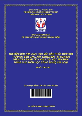 Kim loại học mối hàn thép độ bền cao và bài thí nghiệm