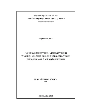 Luận văn: Bệnh thối đen mũ chúa (BQCV) trên ong mật