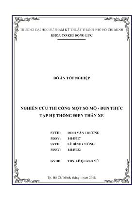Mô đun thực tập hệ thống điện thân xe ô tô (Full)