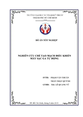 Đồ án chế tạo mạch điều khiển máy sạc ga tự động