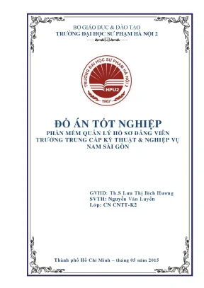 Đồ án phần mềm quản lý hồ sơ Đảng viên (Tham khảo)