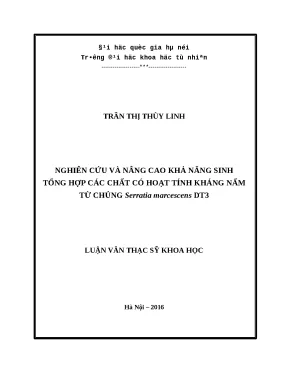 Serratia marcescens DT3: Sinh tổng hợp chất kháng nấm