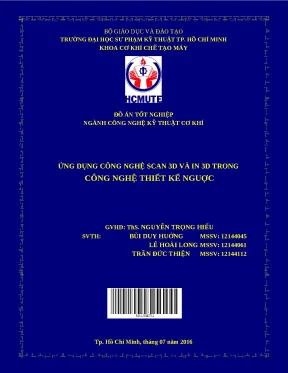 Đồ án Scan 3D và In 3D trong Thiết kế ngược