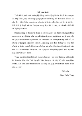 Đồ án hộp giảm tốc 2 cấp phân đôi (Full Thuyết Minh)