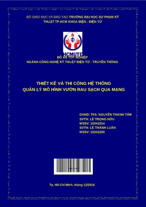 Đồ án quản lý vườn rau sạch từ xa qua mạng