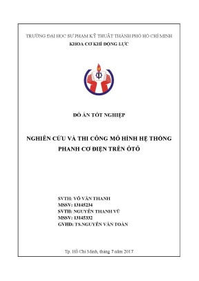 Đồ án hệ thống phanh cơ điện (EWB) trên ô tô