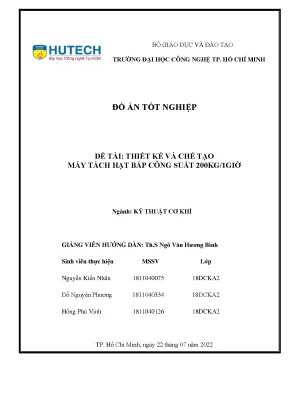 Máy tách hạt bắp 200kg/h: Thiết kế & Chế tạo chi tiết
