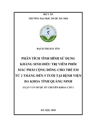 Phân tích dùng kháng sinh điều trị viêm phổi ở trẻ em