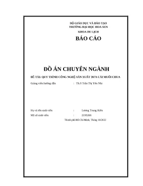 Đồ án chuyên ngành đề tài quy trình công nghệ sản xuất dưa cải muối chua