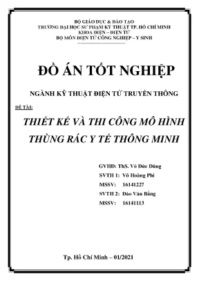 Đồ án thiết kế thùng rác y tế thông minh (Toàn văn)