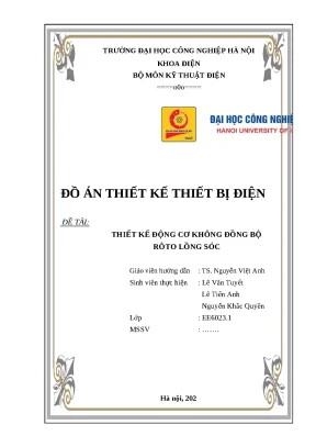 Đồ án Thiết kế máy hàn một chiều 8.3kVA (Tài liệu Full)