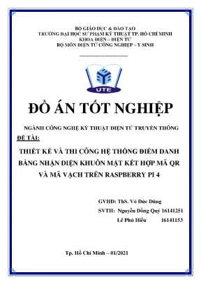 Đồ án điểm danh khuôn mặt, QR, Barcode với Raspberry Pi