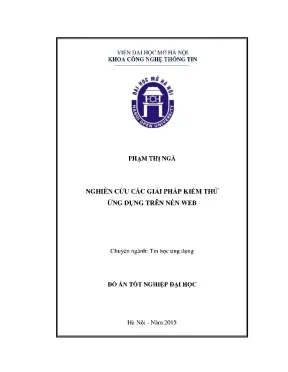 Nghiên cứu các giải pháp kiểm thử ứng dụng trên nền web