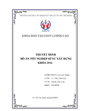 Đồ án tốt nghiệp Chung cư Thái An 1 (File Word, CAD)
