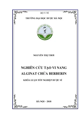 Nguyễn thị thơi nghiên cứu tạo vi nang - Khóa luận