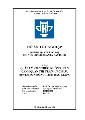 Quản lý kiến trúc cảnh quan thị trấn An Châu, Sơn Động