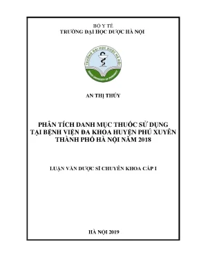 Phân tích danh mục thuốc BVĐK Phú Xuyên năm 2018