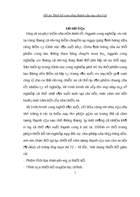 Thiết kế cụm tổng thành cầu sau cho ô - Đồ án