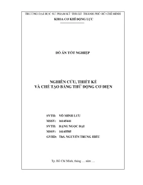 Thiết kế & Chế tạo Băng thử Động cơ điện (Full Đồ án)