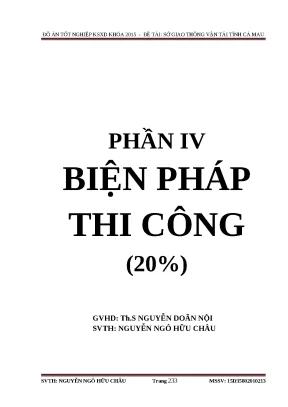 Mẫu đồ án tốt nghiệp thi công công trình xây dựng (Full)