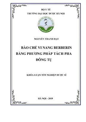 Bào chế Vi nang Berberin: Phương pháp tách pha đông tụ