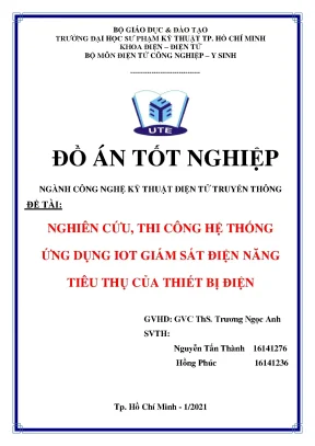 Hệ thống IoT giám sát điện năng tiêu thụ thiết bị điện