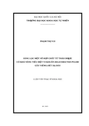 Thảo dược diệt khuẩn HP: Nghiên cứu trị viêm loét dạ dày